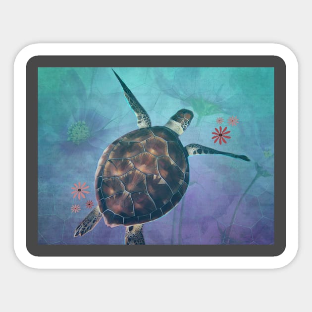 Sea Turtle Dreams Sticker by PhotoArts